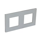 LEGRAND - Placa embellecedora Valena Next de 2 elementos de color aluminio