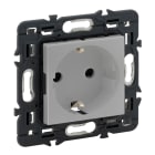 LEGRAND - Base de corriente Valena Next - 2P+T con obturadores - bornes con tornillos - 10/16A - 230V~- Aluminio