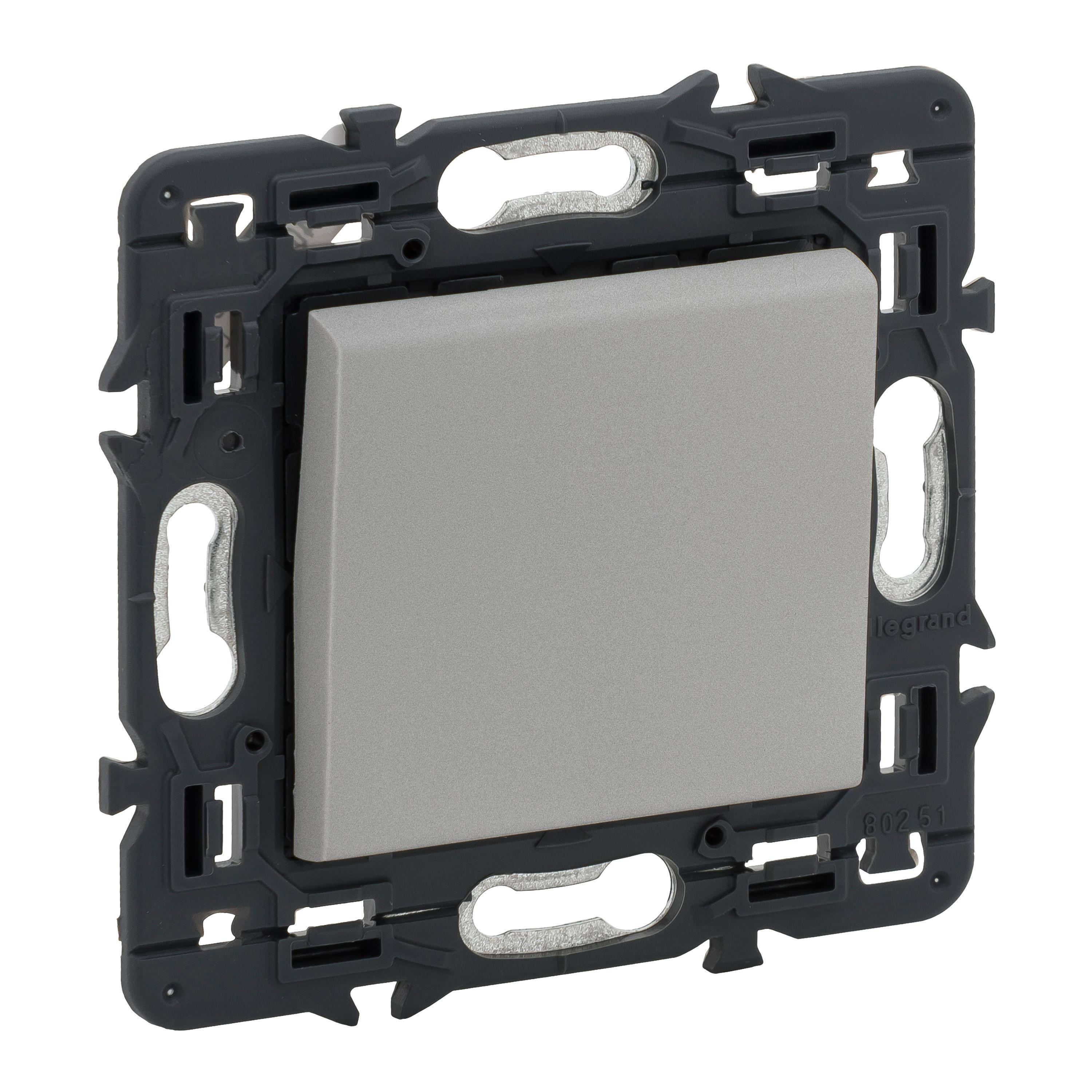 LEGRAND - Conmutador Valena Next - unipolar - 10 AX - 230V~ - Aluminio