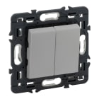 LEGRAND - Interruptor Valena Next - doble - unipolar - 10 AX - 230V~ - Aluminio