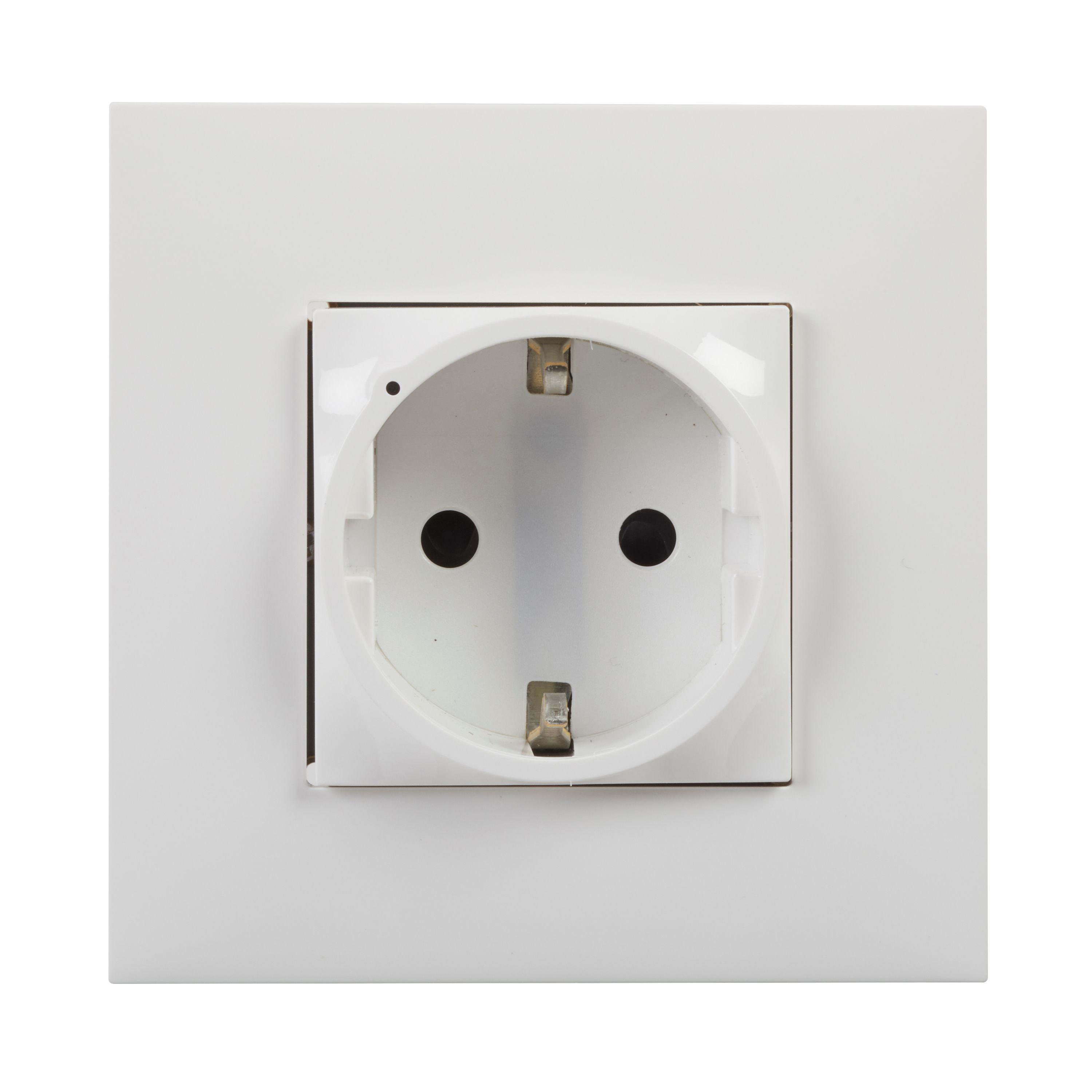 LEGRAND - Toma de corriente conectada (estándar Schuko) Valena Next with Netatmo - Blanco