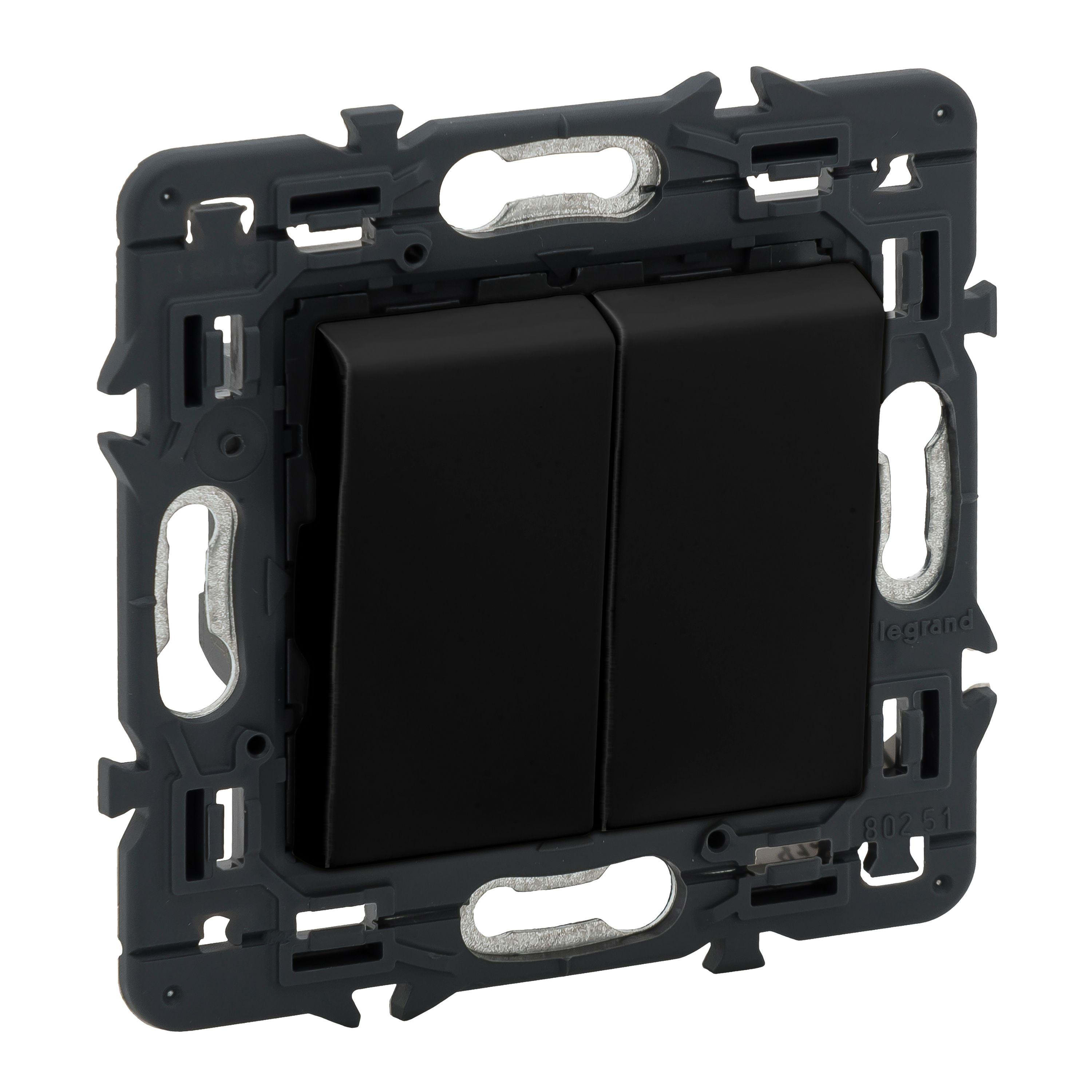 LEGRAND - Interruptor Valena Next - doble - unipolar - 10 AX - 230V~ - Dark