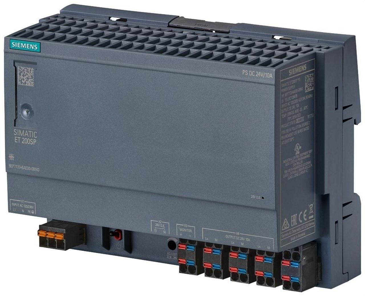 SIEMENS - Fuente de alimentación salida: DC 24V/10A entrada: AC 120/230V, SIMATIC ET 200SP