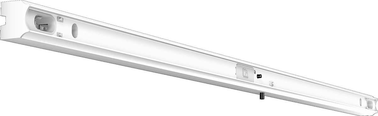 RZB - Aplique línea L de 35W 1000mm con interruptor aluminio blanco