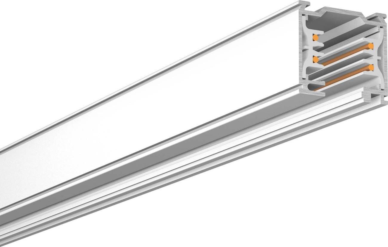 RZB - Carril superficie corriente trifásico 1000mm blanco