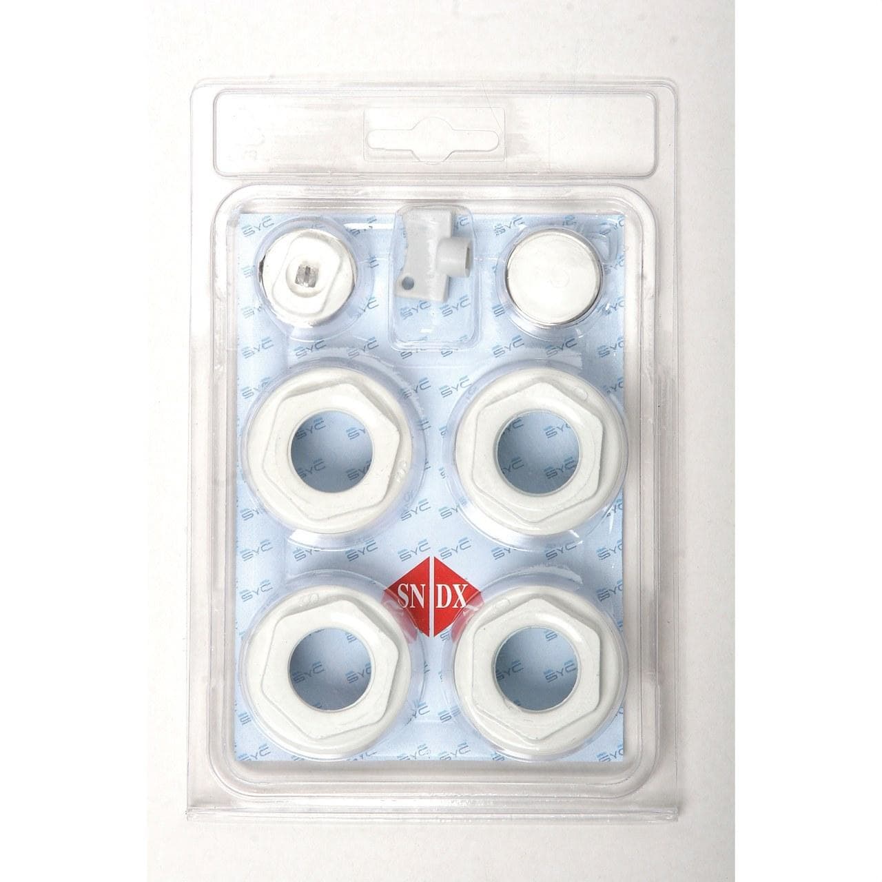 ATUSA - Kit universal tapones blancos radiador aluminio diámetro 42