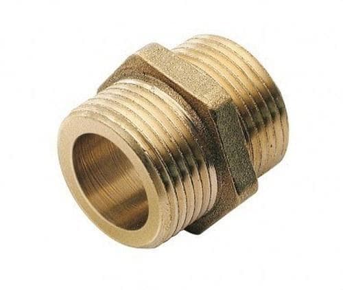 SOBIME - Enlace latón contra rosca M-M 1/4" cromo