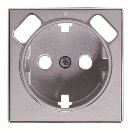 NIESSEN - Tapa base Schuko + doble cargador USB Sky Niessen plata
