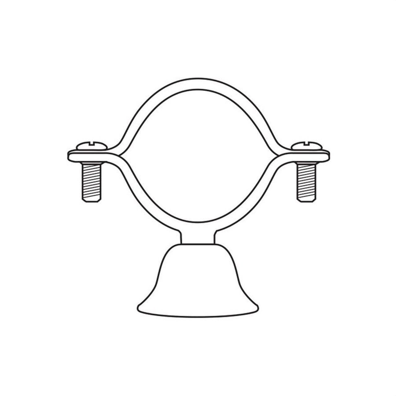PRESTO - Brida fijación sin botón goma tubo descarga 32mm