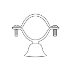 PRESTO - Brida fijación sin botón goma tubo descarga 28mm