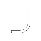 PRESTO - Tubo curvado taza PRESTO 1000M/R/E exterior 52x20