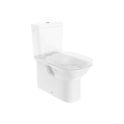 ROCA - Inodoro de tanque bajo adosado a pared 655mm DEBBA salida dual blanco
