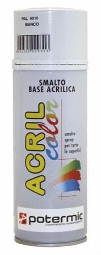 POTERMIC - Bote spray pintura blanco RAL9010 400ml para reparar piezas lacadas