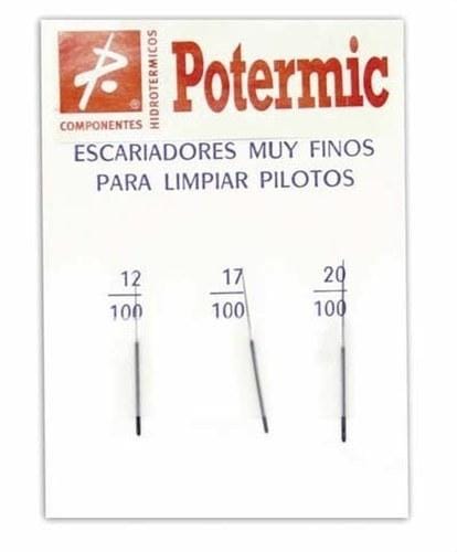 POTERMIC - Limpiapilotos gas diámetro 12/17/20mm para limpieza calderas de gas (Bolsa 3u)