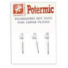 POTERMIC - Limpiapilotos gas diámetro 12/17/20mm para limpieza calderas de gas (Bolsa 3u)