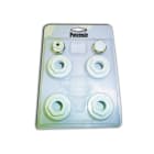 POTERMIC - Kit de tapones 1"x3/8" para radiador 1" diámetro 42mm