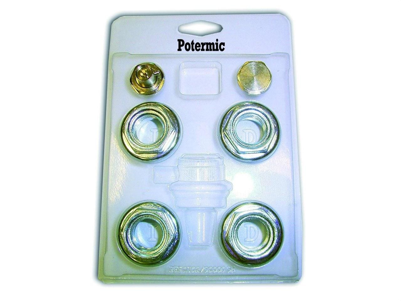 POTERMIC - Purgador manual orientable KIT-TRZ1 1"x1/2"