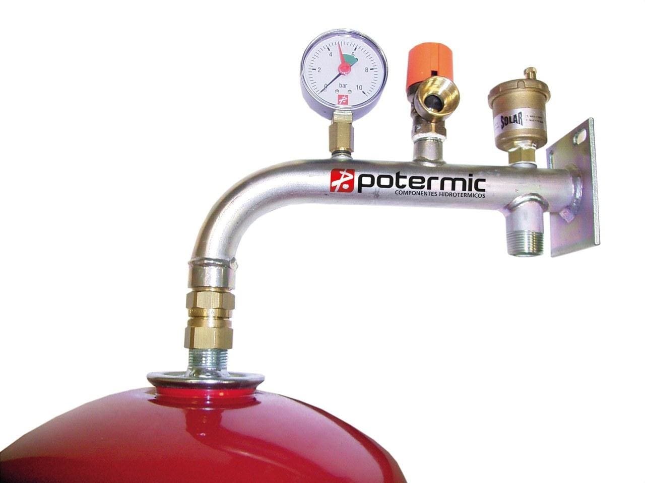 POTERMIC - Soporte kit de vaso expansión para solar térmica