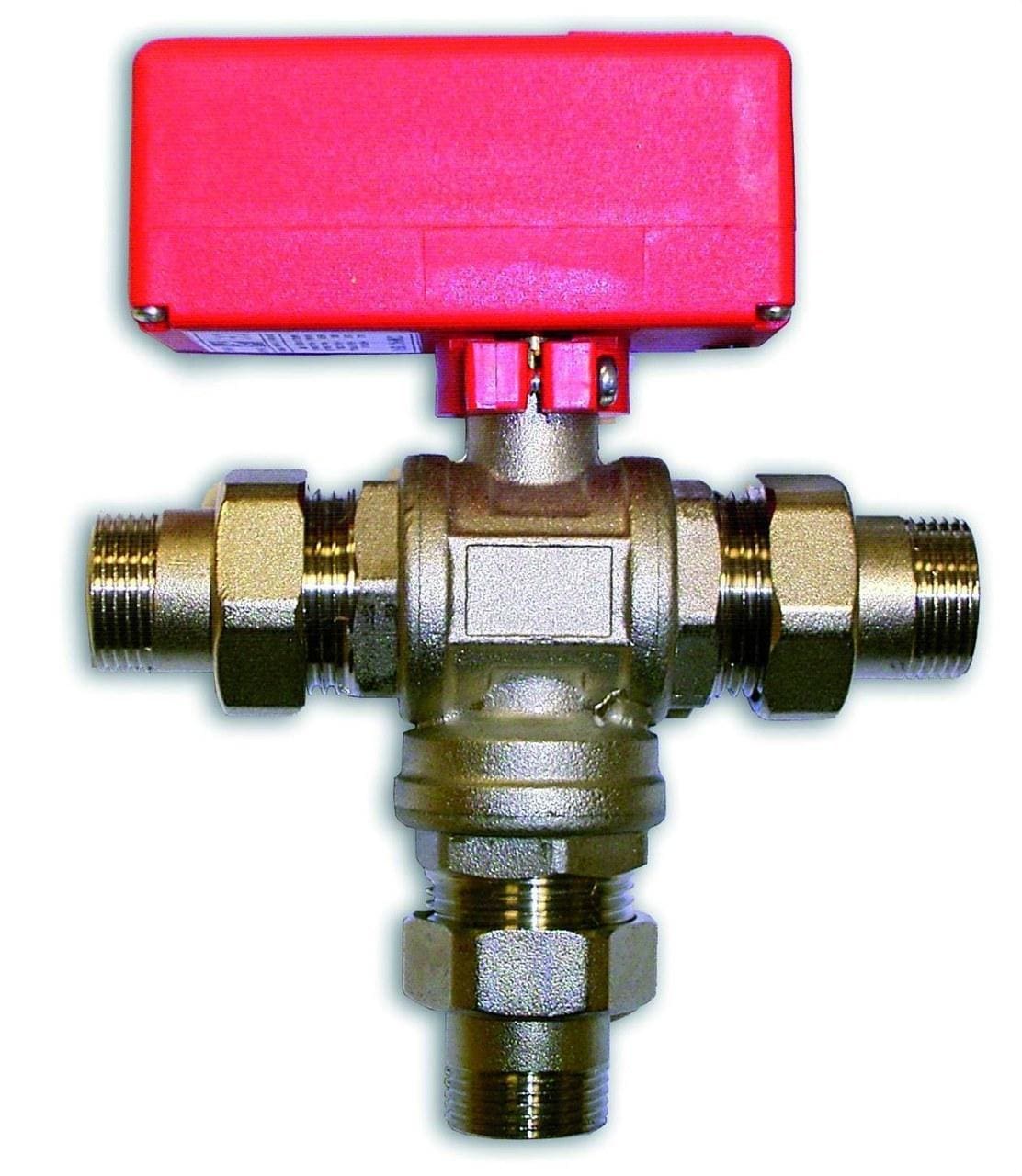POTERMIC - Válvula esfera motor 1" COMPACT 3 vías