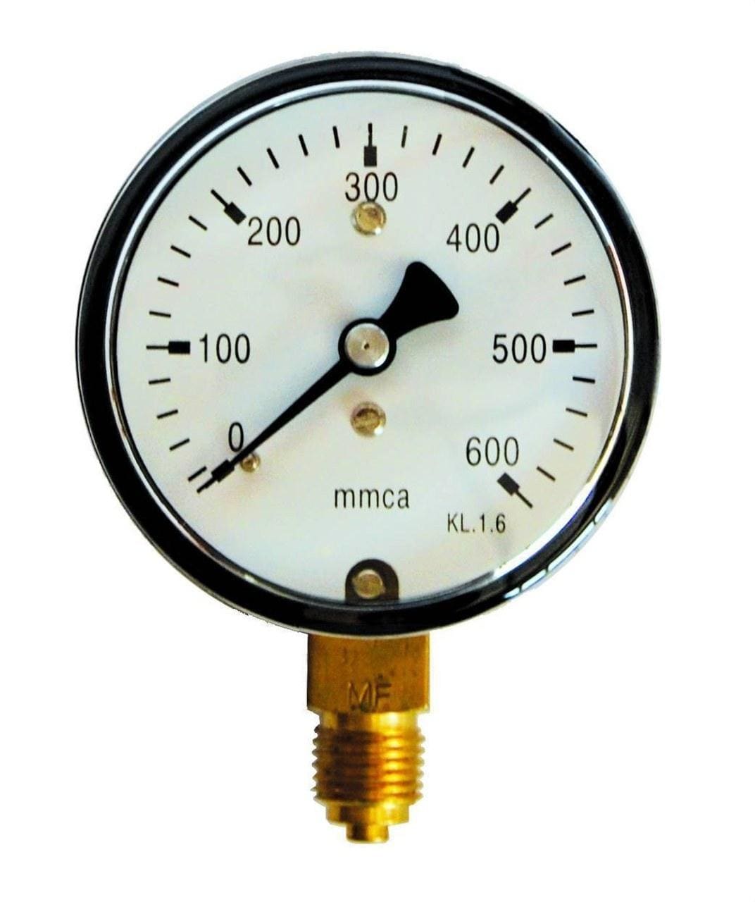 POTERMIC - Ventómetro para gas diámetro 63mm 1/4" M 0-250/0-2500mbar y mmca