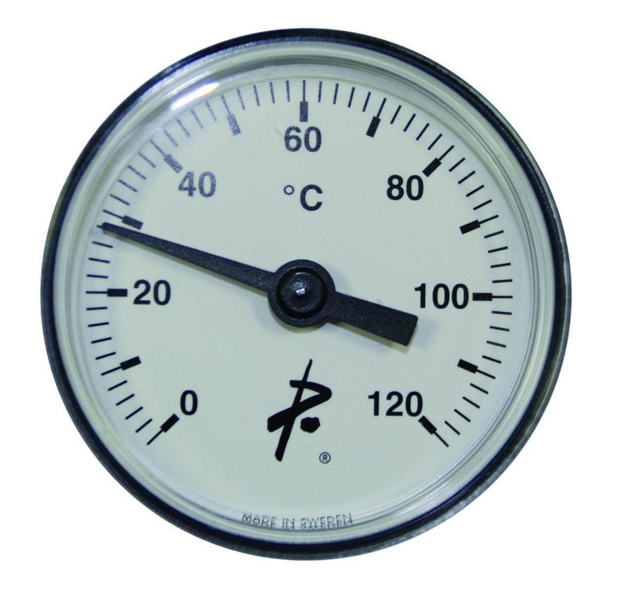 POTERMIC - Termómetro abrazadera 0-120°C para tubería TERMOFLEX