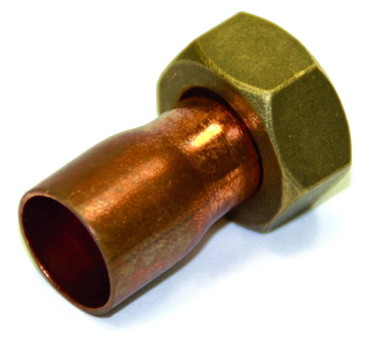 POTERMIC - Racor loco recto 359 GL CU AP 18x3/4" asiento plano sin junta