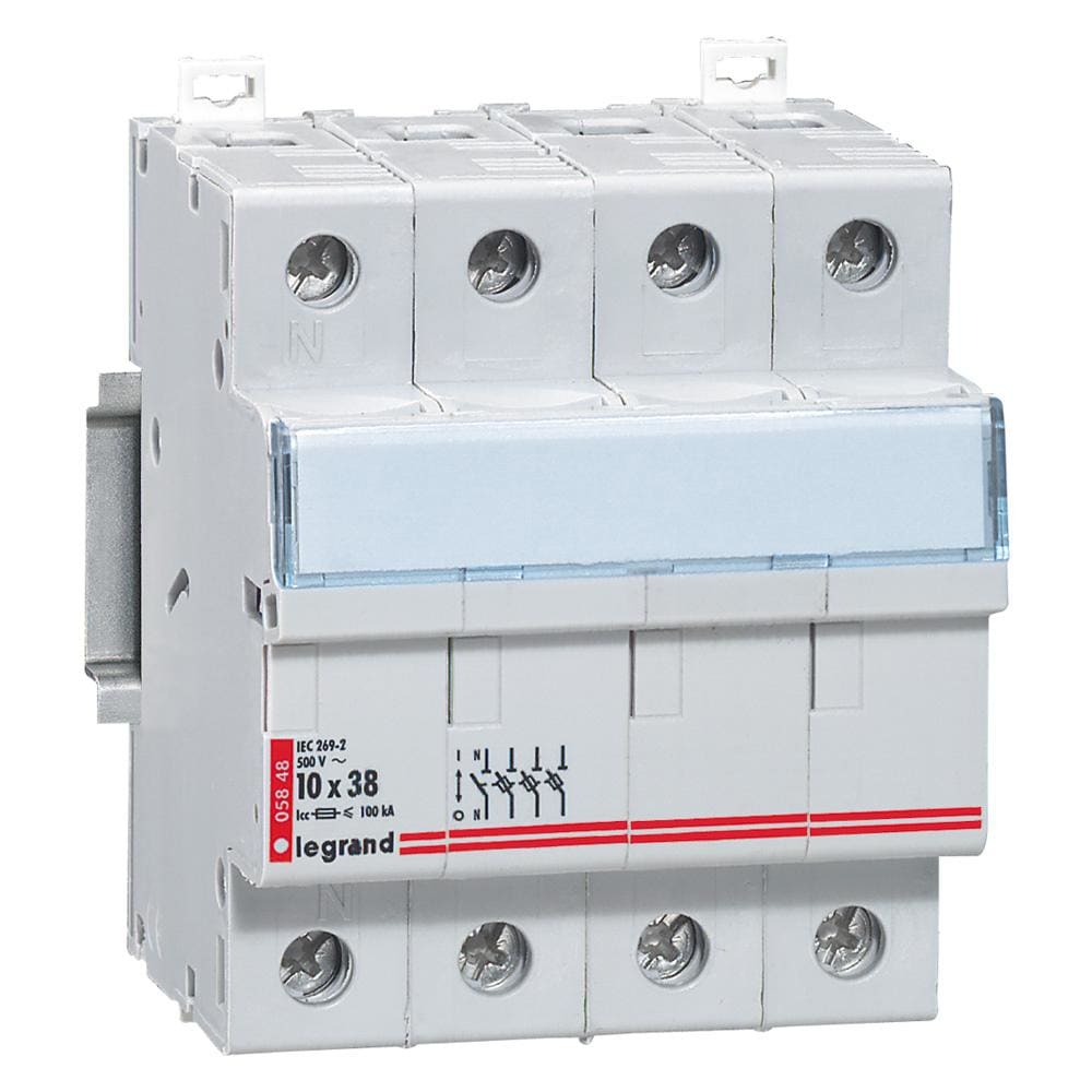 LEGRAND - Cortacircuito seccionable - 3P+N - para cartucho fusible cilíndrico 10x38 - 500 V~