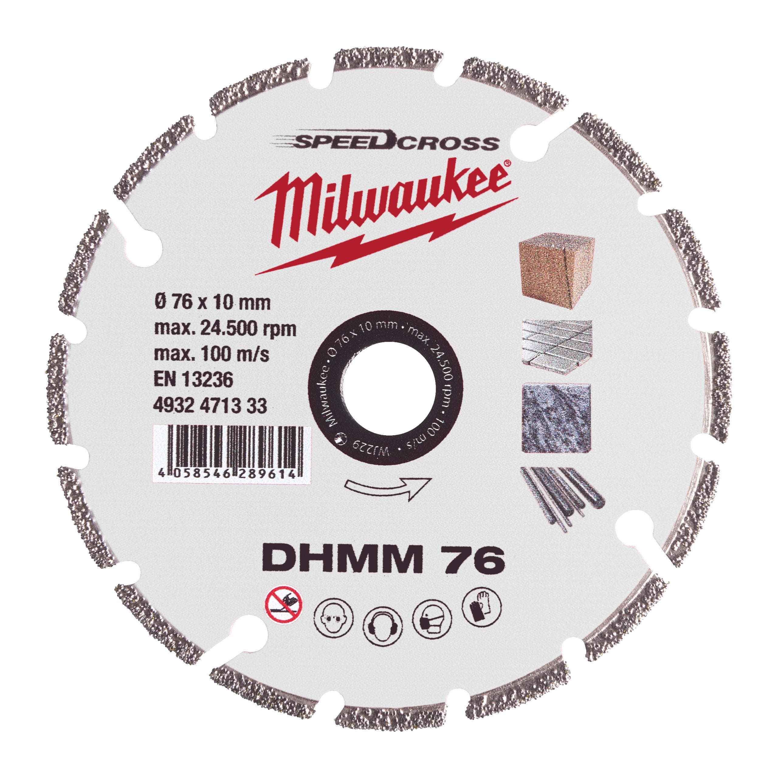 MILWAUKEE - DISCO DIAMANTE MULTIMATERIAL