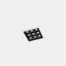 LEDS-C4 - Empotrable techo con marco BENTO 3x3led 18,9W 34º 3000K blanco negro