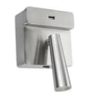 LEDS-C4 - Aplique GAMMA led 2.2W 2700K USB níquel satinado