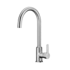ROCA - Mezclador cocina Mencía caño curvo giratorio titanio