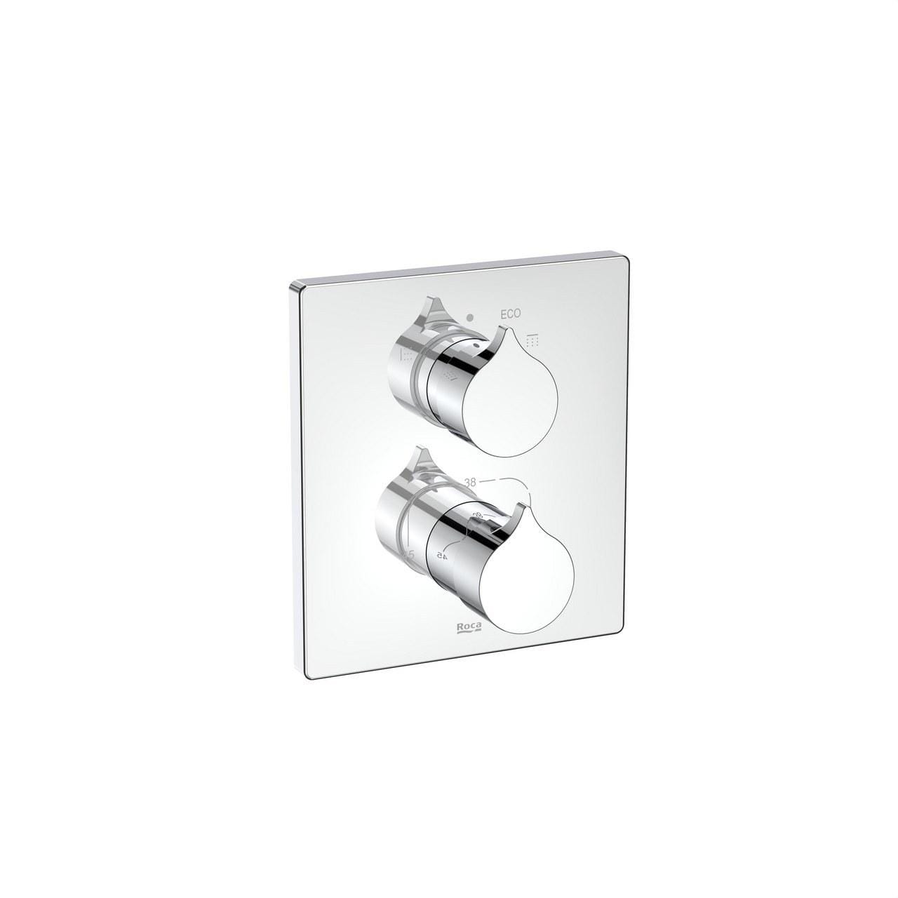ROCA - Mezclador termostático empotrable baño-ducha INSIGNIA cromo