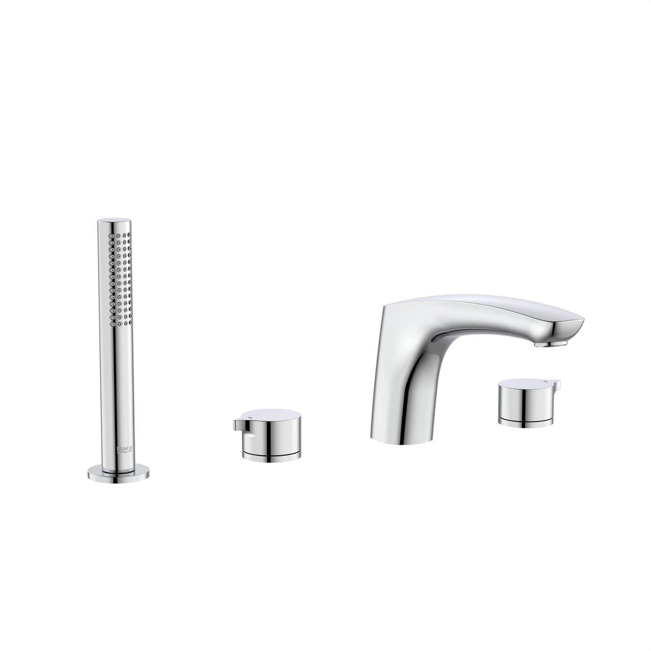 ROCA - Mezclador bimando repisa baño-ducha INSIGNIA caño 197mm cromo