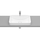ROCA - Lavabo encimera FINECERAMIC cuadrado 550x370x75 blanco