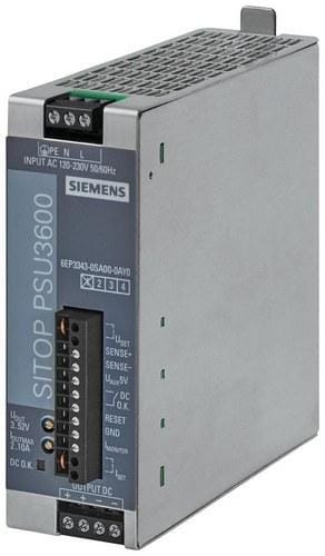SIEMENS - Fuente de alimentación SITOP PSU3600, flexi estabilizada de salida regulable en tensión, entrada: 120-230V AC, salida: 3-52V DC/10A, 120W