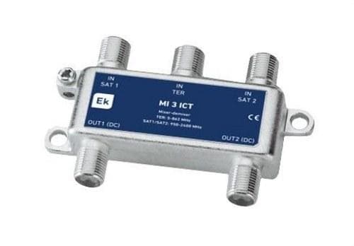 EK - Mezclador/desmezclador 3 entradas TER/2xSAT para ICT