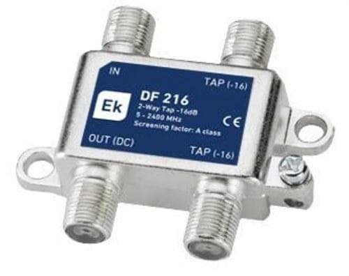 EK - Derivación blindada 2 salidas 5-2300MHz 16dB troncal