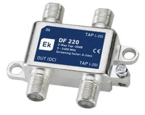 EK - Derivación blindada 2 salidas 5-2300MHz 20dB troncal