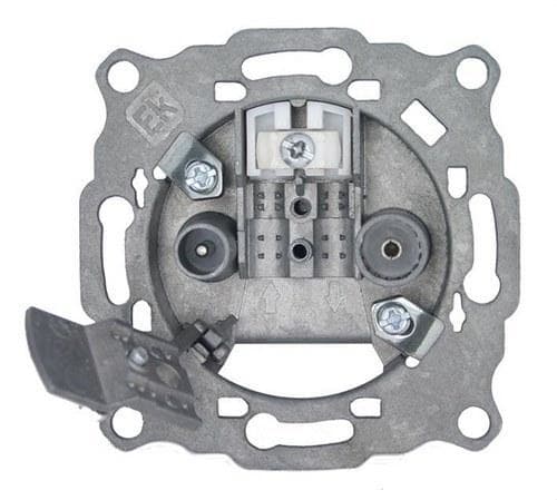 EK - Toma intermedia TU C15 con garras 2 conectores IEC universales TV-RD-SAT
