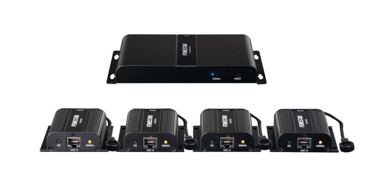 FONESTAR - Distribuidor extensión HDMI 1x4 por cable Cat 6
