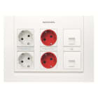 NIESSEN - Kit 3 columnas 2BL+2RJ+2RJ45 empotrar blanco