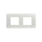 BTICINO - Placa embellecedora Màtix de color Plata - 2 x 2 módulos