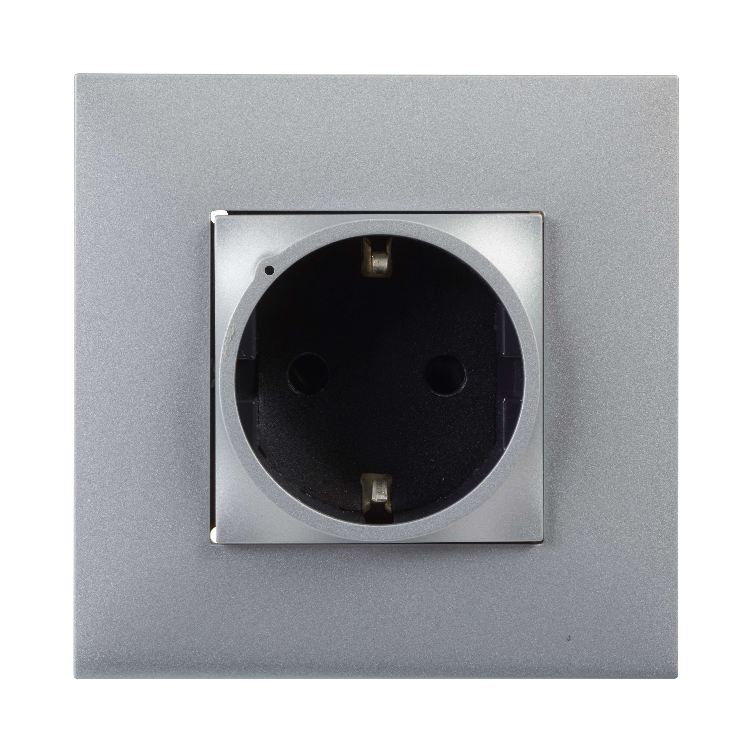 LEGRAND - Toma de corriente conectada (estándar Schuko) Valena Next with Netatmo - Aluminio