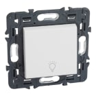 LEGRAND - Pulsador Valena Next - con símbolo de lámpara - 6A - 230V~ - Blanco