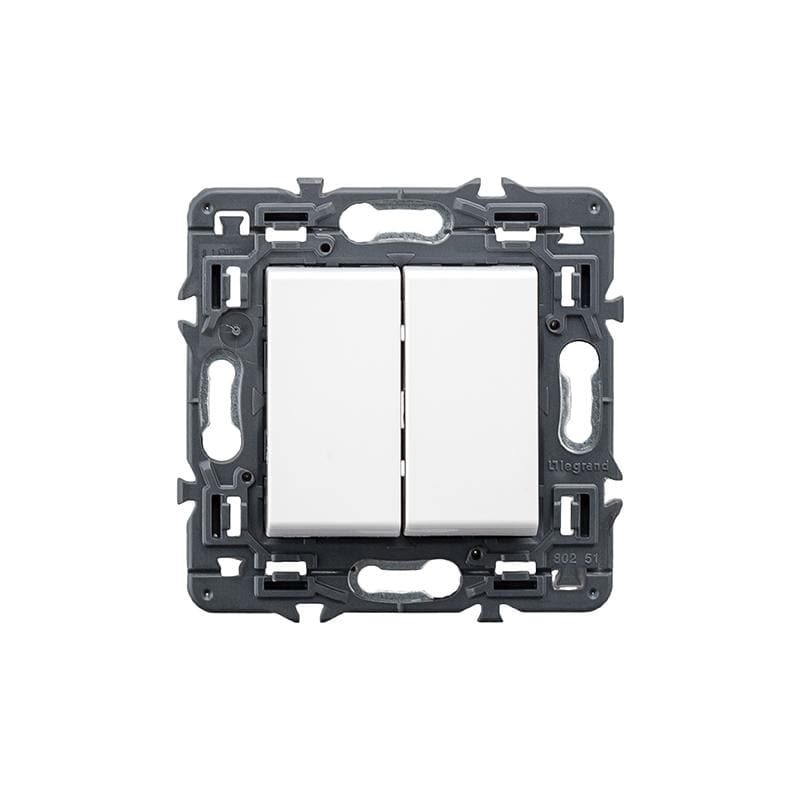 LEGRAND - Pulsador inversor Valena Next - doble - 6A - 230V~ - Blanco