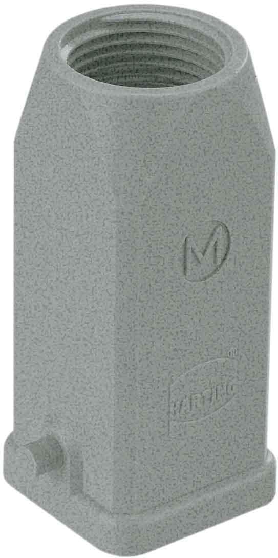 HARTING - HAN 3A HOOD TOP ENTRY M20 BLACK