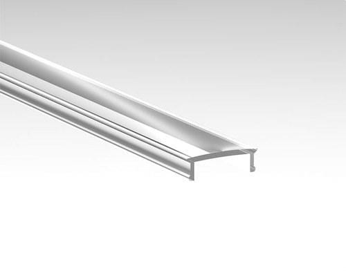 TSL - Difusor de policarbonato transparente compatible con los perfiles TSL-E8, TSL-S8, TSL-E15, TSL-S15, TSL-C18, TSL-V22, TSL-D23, TSL-V24.