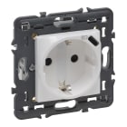 LEGRAND - Valena Next 1 toma de corriente 2P + T estándar alemana + cargador USB tipo C precableado - Blanco