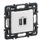 LEGRAND - Cargador USB Valena Next - 2 USB Tipo A+C -3.000 mA - 15W -Blanco