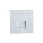 MMCONECTA - Módulo plano combinable con antipolvo blanco nieve para 1 conector tipo Keystone 19,4mm y 20,4mm y Commscope (Systimax)